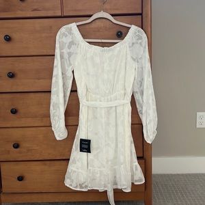 Lulus long sleeve white dress
